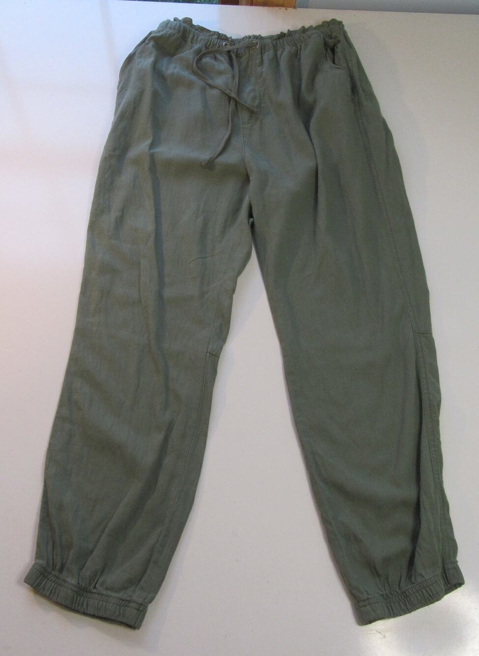 Social Standard By Sanctuary Green Linen Blend Joggers Women's XL